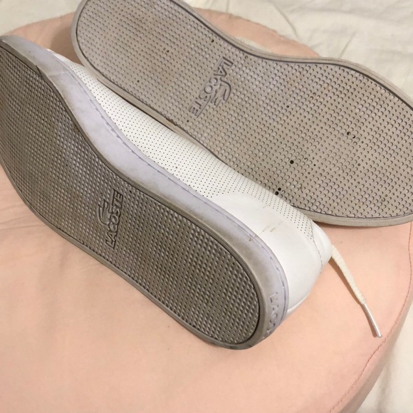 LACOSTE | showcourt lace white size 6.5 - Picture 7 of 7